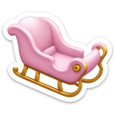light pink sleigh sticker