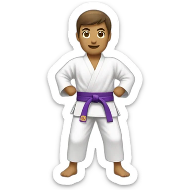 martial arts purple belt sticker
