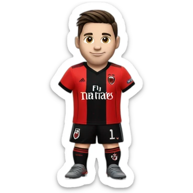 Leonel messi de niño con la camiseta de newells sticker