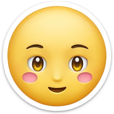 blush emoji basic yellow sticker