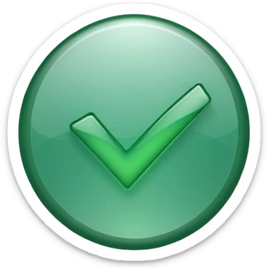 green check mark sticker