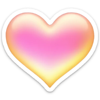 glowing loveheart sticker