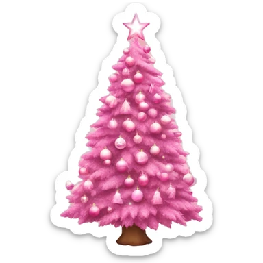 Pink Aesthetic Christmas tree  sticker