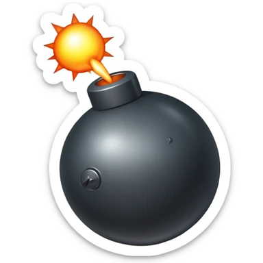 Bomb with balls sticker
