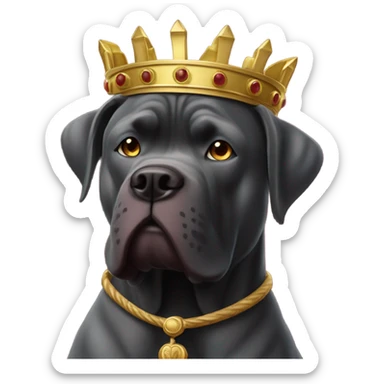 A burgundy-colored Cane Corso as the emperor of Rome with a leafy crown. sticker