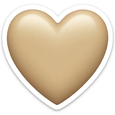 Beige heart  sticker