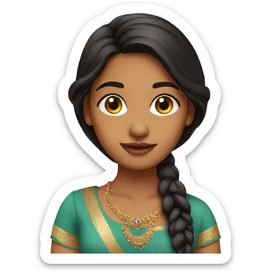 beautiful british indian girl sticker