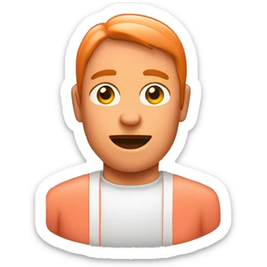 Create an emoji that looks like a solid circle  but with a salmon color instead of red. sticker