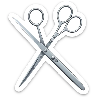 Scissors medical sticker