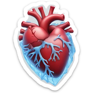 A human heart frozen sticker