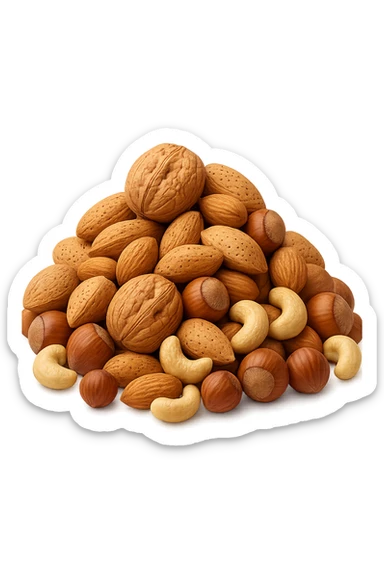 montagna di noci, iperrealistici 4k sticker