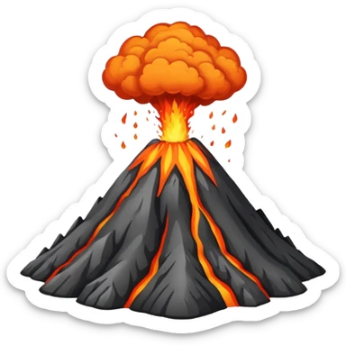 volcano sticker
