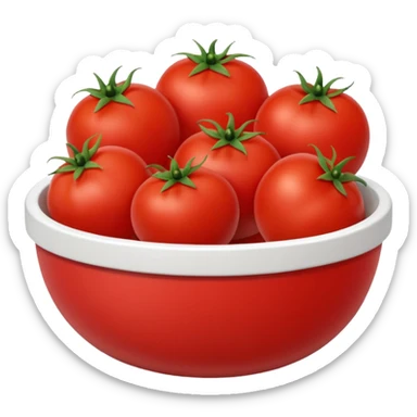 tomatos in bowl sticker