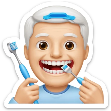 Denture teeth brush sticker