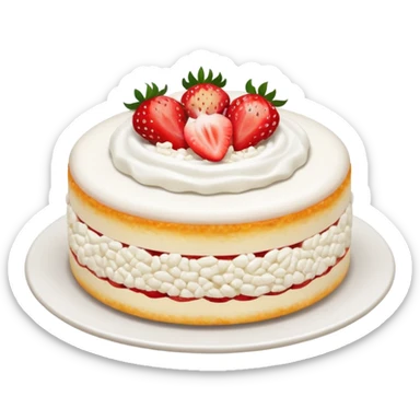 Cottage cheese strawberry rice cake  sticker