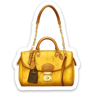 Louis Vuitton bag yellow sticker
