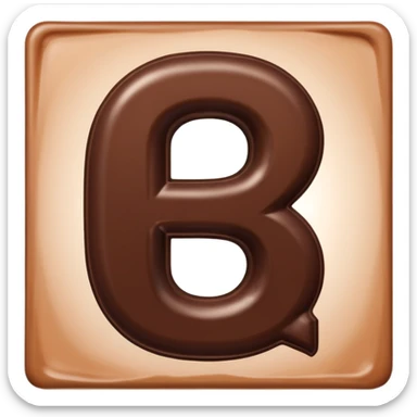 Letter S made out of chocolate sticker