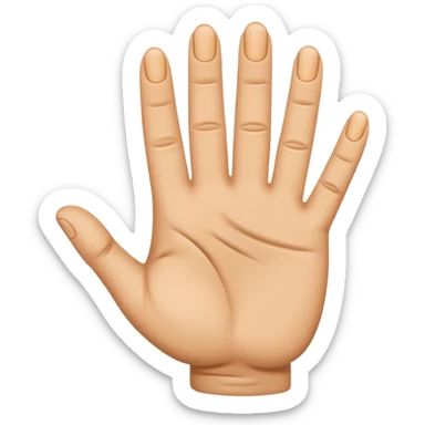 Hand emoji, little finger raised, all others folded. sticker