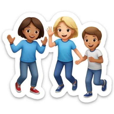 Children in a basement sticker