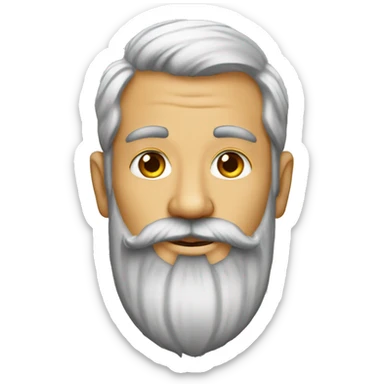 Long beard tattoo artist sticker