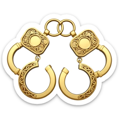 gold handcuffs sticker