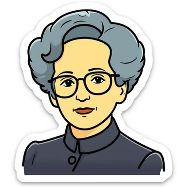 portrait of Hannah Arendt sticker