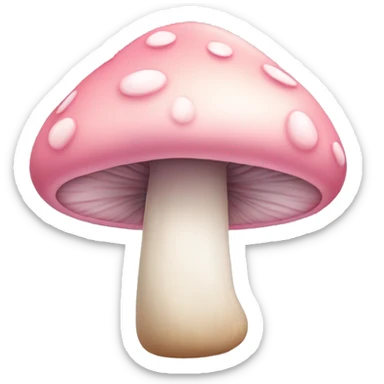 Pastel pink mushroom  sticker
