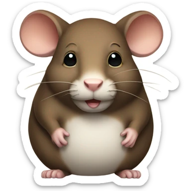  brown Fat rat sticker