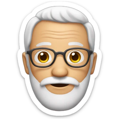 grandpa with a pink beard sticker