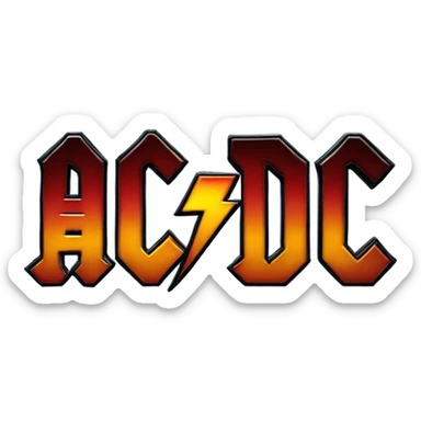 AC/DC logo text sticker