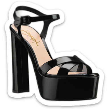Ysl heel sandal TRIBUTE PLATFORM SANDAL black PATENT LEATHER sticker
