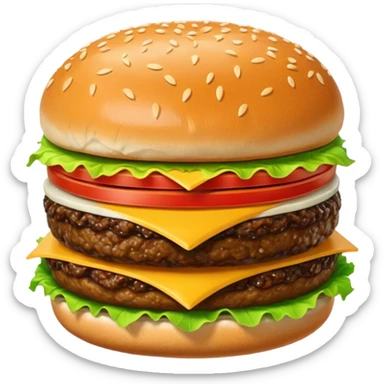 burger with the mc donalds sticker