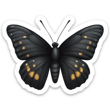 Black butterfly sticker