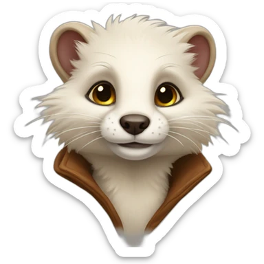 Anthropomorphic Furry weasel sticker