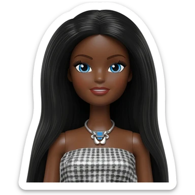 Black barbie sticker