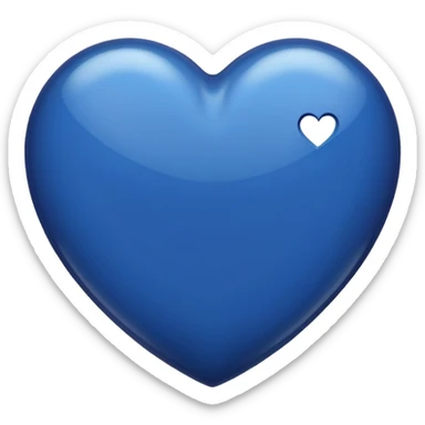 Dark blue heart emoji sticker