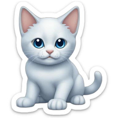 cat siames blue point sticker