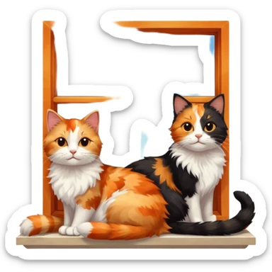 Cats on Windowsills sticker