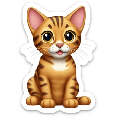 bengal cat sitting  sticker