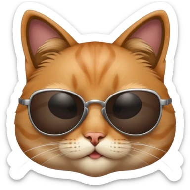 Cat with sunglasses sticker