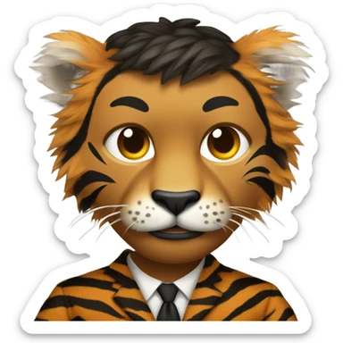 Obama wearing a tiger suit with clenched claws sticker