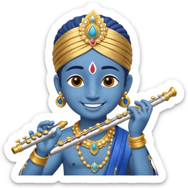 small emoji of god Krishna used for text sticker