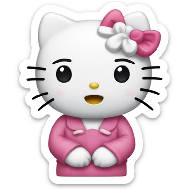 Hello kitty crying sticker