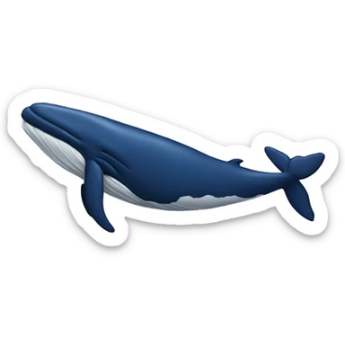 humpbck whale, dark blue sticker