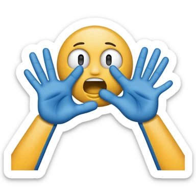 choking emoji with hands reaching out sticker