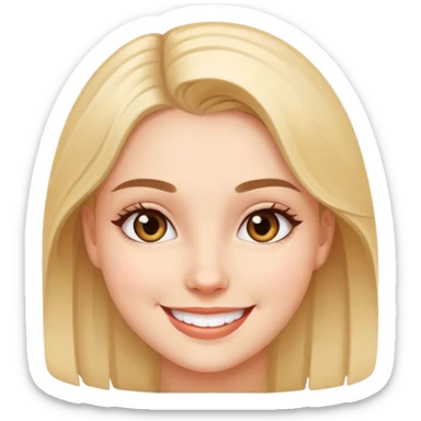 Beautiful girl with smiling eyes sticker