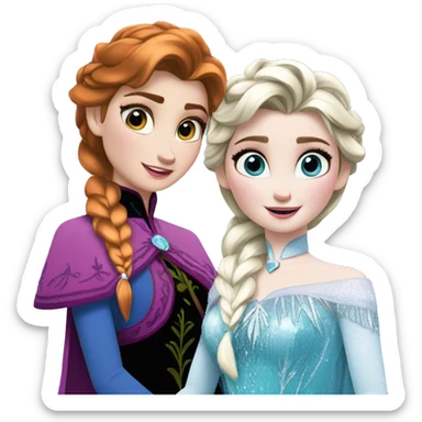 elsa and anna frozen sticker