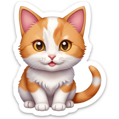 The kitten expresses love with eyes full of love and is very happy sticker