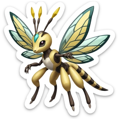 Meloetta-Beedrill-Manectric-Palkia-Cresselia-fusion sticker