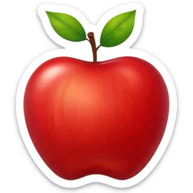 a red apple sticker